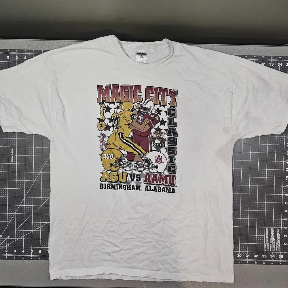 Vintage Magic City Classic Tshirt XL Football Alabama A&M ASU 2005 College Y2K